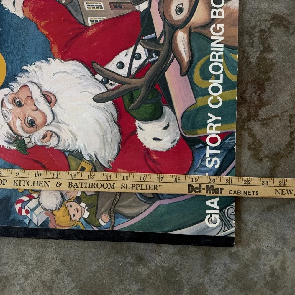 Giant Vintage Coloring Book 'Twas the Night Before Christmas Clement C. Moore
